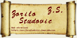 Zorilo Studović vizit kartica